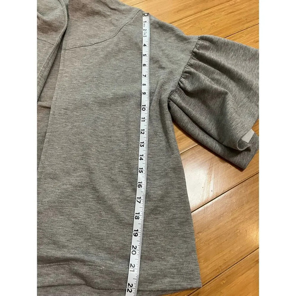 Pebble and Stone Open Front Ruffle Sleeve Cardigan Sweater Women Medium Cottage - Picture 5 of 10